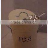 Enamel Pet Food Collector/Metal Ice Bucket With Attached Ice Scoop/Laundry Powder Storage Box thumbnail-1