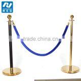 2 Pack Titanium Finish Crowd Control Stanchion Posts Red Velvet Rope thumbnail-3