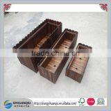 Handmade and Painted Fence Shape Wooden Flower Planter thumbnail-3