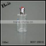 China 100ml Cosmetic Perfume Glass Bottle With Silver Aluminum Lid Heart Shaped Bottom Bottle Glass Best Selling thumbnail-1