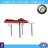 Outdoor Garden Wrought Iron Gazebo With Fold Out Extended Canopy thumbnail-1