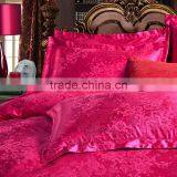 New Luury Chinese Wedding Bed 4pcs Bedding Set Include Duvet Cover Bed Sheet Pillowcases Set Satin Jacquard Home Tetile. thumbnail-4