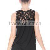 Lace Mixed Print Panel Swing Tank Italy Clothes Wholesale thumbnail-2