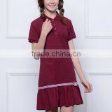 Children's College Skirt 2017 Summer School Girls Navy Style Short Sleeved Custom Dress thumbnail-4