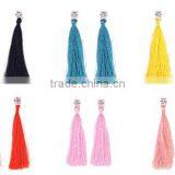 Bohemian Jewelry Zircon Gems With Long Colorful Tassel Charms Earrings for Women thumbnail-1