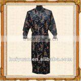 Custom Made Chinese Men Satin Sleepwear Long Kimono Robe thumbnail-3