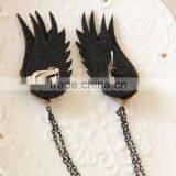 Gothic Long Tassel Chain Earrings,cute Wings Long Ear Cuff,girls Cosplay Comic Earrings for no Hole Ears thumbnail-5