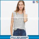 Women Soft Linen Heathered Muscle Stringer Tank Top Wholesale