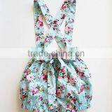 Custom Boutique Baby Girl Flower Printed Bubble Cotton Pants thumbnail-2