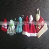 Decoration Plush Toy's Stuff Knitted Hat Christmas Mini Small Hat and Scarf thumbnail-1