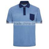 Promotional High Quality 100% Cotton Blank Short Sleeve Pure Color Polo Shirts With Pockets thumbnail-4