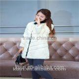 Genuine Rabbit Fur Coat Women Rabbit Fur Coat Winter Natural Fur Jacket Winter Overcoat thumbnail-1