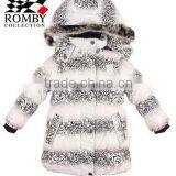Girls White Long Winter Jacket thumbnail-1
