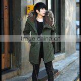 2016 New Design Vogue European Style Fishtail Military Fur Parka Designer Men Winter Coat thumbnail-3
