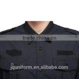 Juqian Wholesale Customized High Quality Short Sleeve 2 Piece Black Engineer Mens Security Uniforms thumbnail-4