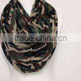 Camouflage Pattern Chiffon Infinity Scarf, Circle Scarf, Long Scarf, Summer Scarf, Gift Ideas For Her Women Fashion Accessories thumbnail-3