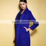 Women's Elegant New Style Women Coat 2015 Fashion Ladies Long Sleeve Classic Wool Coat thumbnail-2