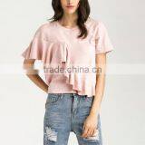2017 Summer Women Cotton Women Ladies Short Sleeve Blouses for Office thumbnail-1
