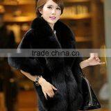 Hot Sale Light up New Fashion Natural Faux Fur Shawl Black Fur Shawl