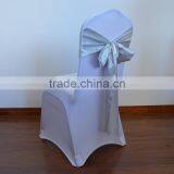 Silver cheap satin chair sashes for weddings