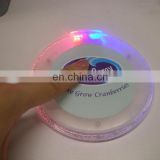 led flashing cup coaster, led light up cup mat