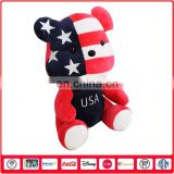 Personality Toy Plush Teddy Bear With American Flag