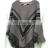 Wholesale Pullover Knitted Poncho Wool Sweater Design for Girl thumbnail-5