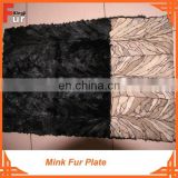 Reasonable Price Back Paw style Mink Fur Plate