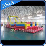 Giant adult and kids Inflatable 5K Race/ inflatable obstacle course equipment with slide for sale
