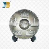 Antique Custom Metal Souvenir Plate With Plastic Base thumbnail-1