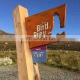 Outdoor Laser Cut Corten Steel Signs Rusted Garden Art thumbnail-2