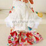 Pet Dog Cat Floral Strawberry Skirt Big Bowknot Skirt Dress Puppy Pomeranian Apparel Clothes thumbnail-5