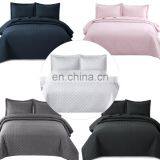 Luxury Designers Commercial Comforters Plain King Size 100% Polyester Quilt Bedspread Set thumbnail-7