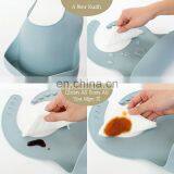 Super Soft Adjustable Baby Feeding Bibs With Food Catcher Pocket Silicone Baby Bibs Waterproof Bibs thumbnail-6