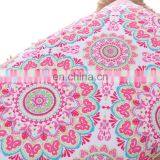 Custom Made Decorative 3D Printed Pink Flowers Outdoor Bench Waterproof Throw Pillow Cushion With Jute Fringe thumbnail-4