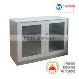 Round Featheredge KD Filing Cabinet With Glass Door