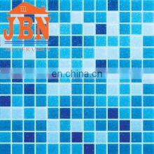 Anti - Slip Swimming Pool Mixed Blue With Sand Tiles Glass Mosaic