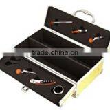 Aluminum Profile Fireproof Shell Wine Case Set With Lock and Handle