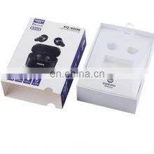 China Supplier Customized Logo Printing Earphone Headphone Recyclable Packaging Boxes Earbud Paper Box With Plastic Tray Insert