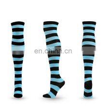 High Quality Cheap Cosplay Long Girls Women Stripe Thigh Over Socks Polyester Cotton Rainbow Sexy Striped Knee High Socks thumbnail-3