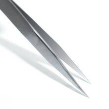 Sanded Stainless Steel Tweezers Elbow, Thin Tip, Anti-static Small Tweezers, Bird's Nest, Hair Picking, Acne Clip, Maintenance Tool Set, 12 # Tweezers thumbnail-3