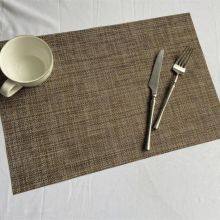 Japanese Style Eco-friendly Rectangle Woven PVC Non Slip Plastic Desk Mat Table Placemat thumbnail-5