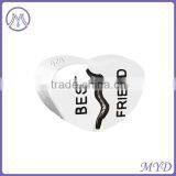 Valentine's Day 925 sterling silver heart best friend bead fit European charms bracelet