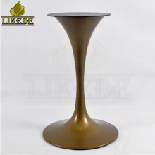 Hot Sale Antique Brass Bronze Coating Painting Steel Iron Elegant Tulip Table Base for Furniture Legs thumbnail-3