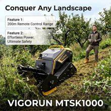 Vigorun MTSK1000 Lawn Mower, Quick-Change Attachment System Robot Tracked Forestry Mulcher for Lawn & Garden thumbnail-2