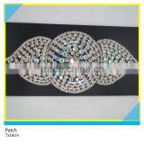 Hotfix Crystal Jewelry Applique Crystal Glass Stone Mix Rhinestone Chain Patch 9x18cm thumbnail-2