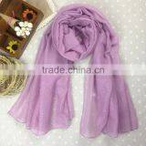 Wholesale Fashion Hot Popular Sprinkling Silver Women Plain Cotton Muslim Hijab thumbnail-2