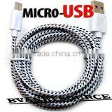 Steady and Durable 1m 2m 3m Braided Micro USB Cable Data Transfer and Power Charge for Micro USB Mobiles thumbnail-6