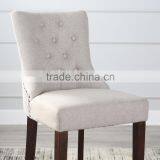 Raymer Furniture Living Beige Linen Tufted High Bar Stool thumbnail-2
