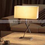 Modern Matte Black/chrome 1-light Hotel Lamp With White Drum Shade for Hotel/inn/motel